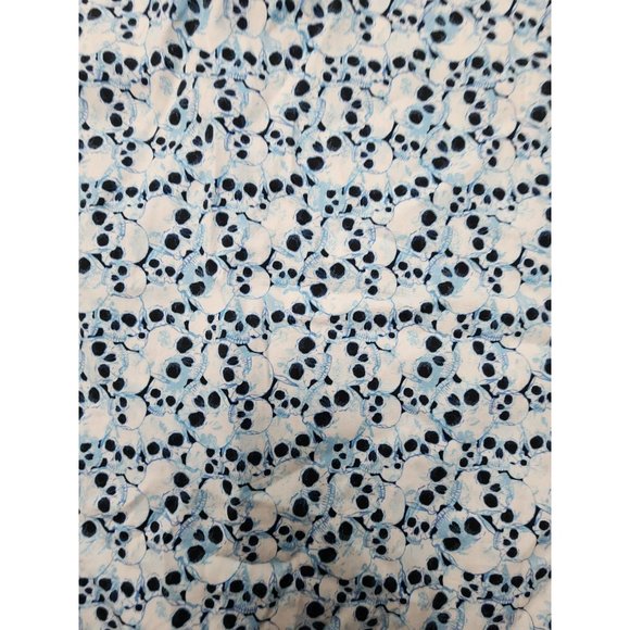 Robert Graham Skull NWT Blue Shortsleeve Button Shirt Small - Picture 5 of 6